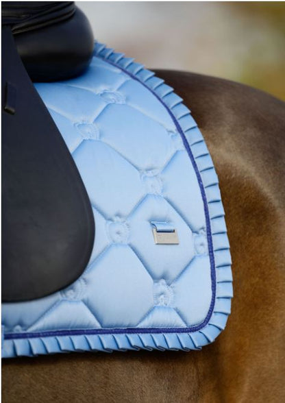PS of Sweden SS21 Ruffle Collection Dressage Saddle Pad | Light Blue