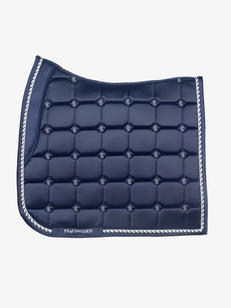 PS of Sweden Signature Square Pad Navy & Silver | Dressage or Jump