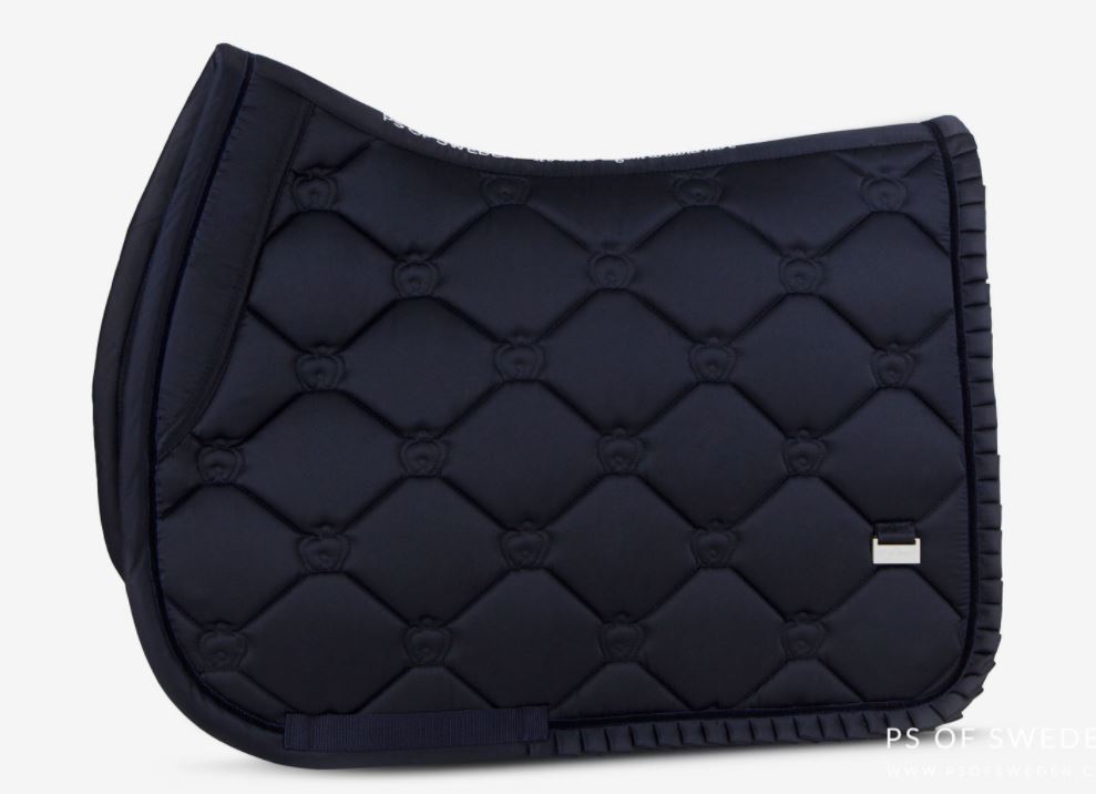 PS of Sweden SS21 Ruffle Saddle Pad Navy | Dressage or Jump