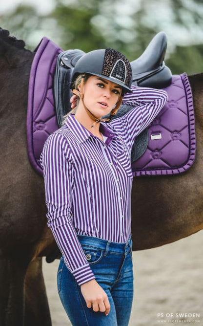 PS of Sweden SS21 Ruffle Saddle Pad Plum | Dressage or Jump