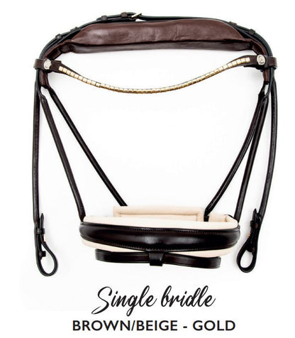 Finesse Snaffle Bridle | Brown Rolled Leather