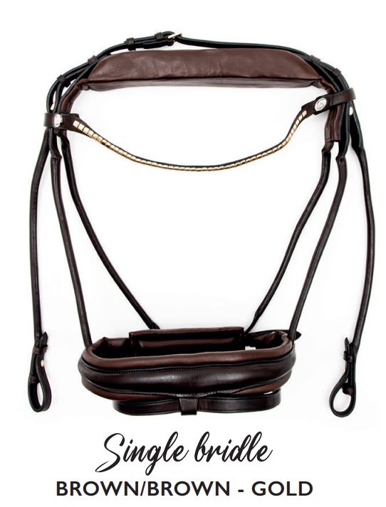 Finesse Snaffle Bridle | Brown Rolled Leather