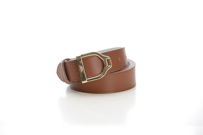 Makebe Leather Wave Belt with Stirrup Buckle